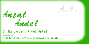 antal andel business card